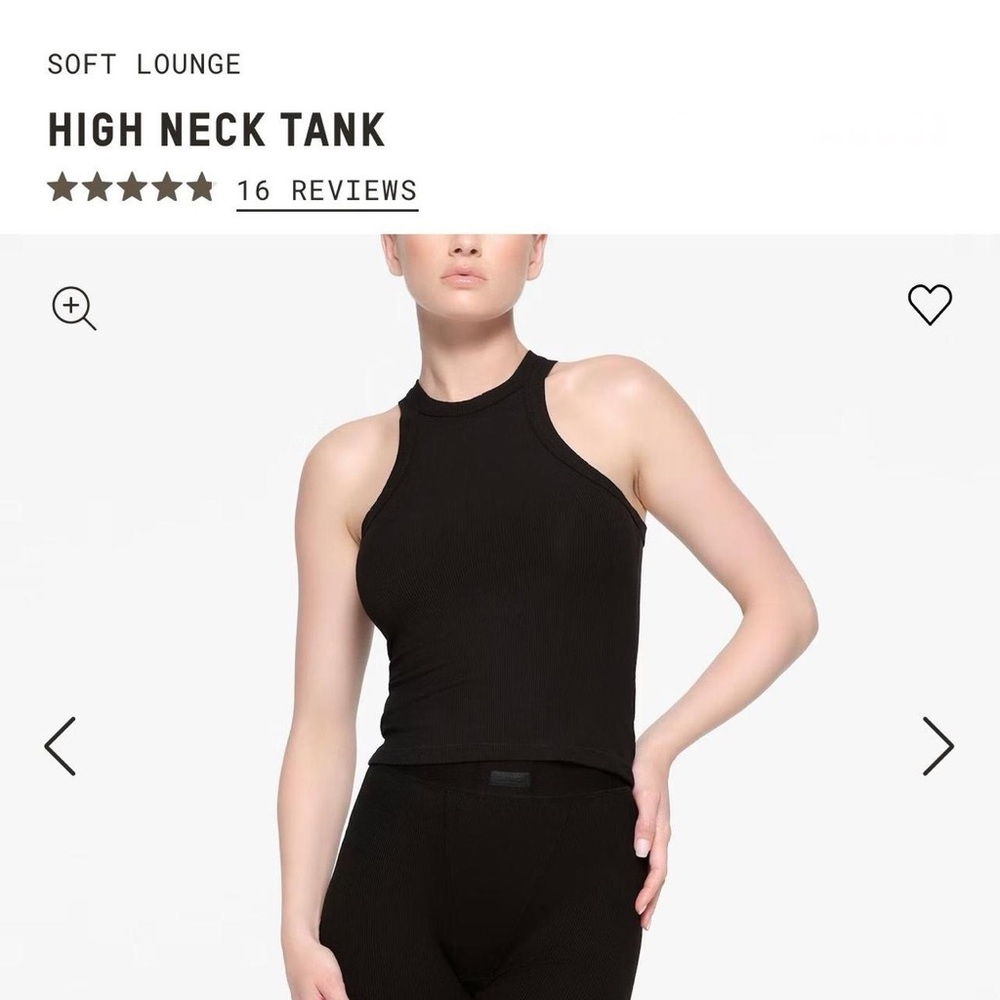 SKIMS Soft Lounge High Neck Tank - Black